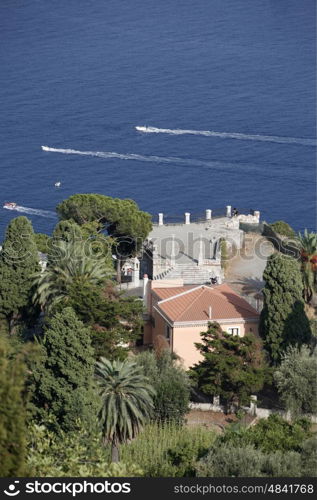 a old House in the old Town of Taormina in Sicily in south Italy in Europe.