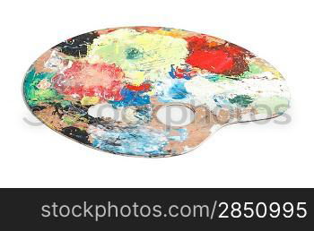 A painters palette isolated on white