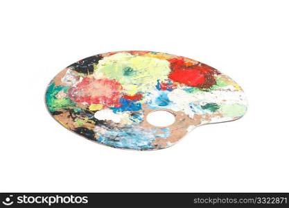 A painters palette isolated on white