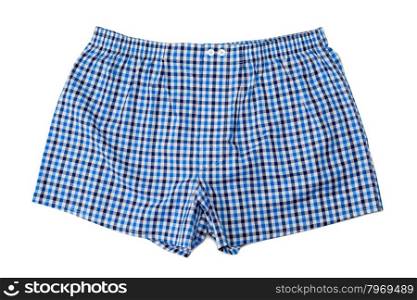 A pair of boxer shorts (underwear) isolated on white background.