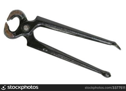 A pair of steal wire snips isolated on white