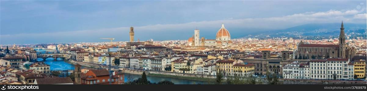 A panorama of the skyline of Florence, Italy
