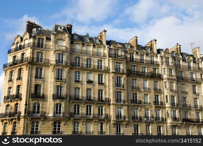 A Parisian apartment building near the River Seine, Paris, France