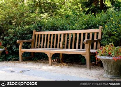 A Park Bench in an outdoor setting.