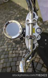 a part of a bicycle or motor. Vertical view