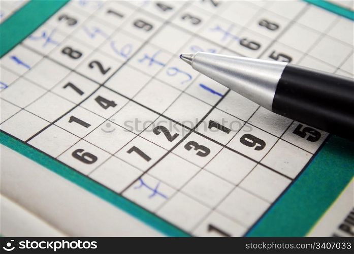 A partially filled sudoku puzzle with pencil Sudoku
