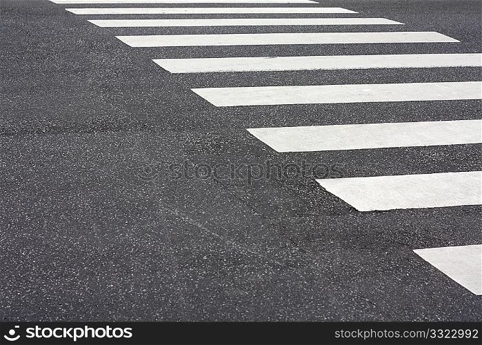 A pedestrian crossing in the city
