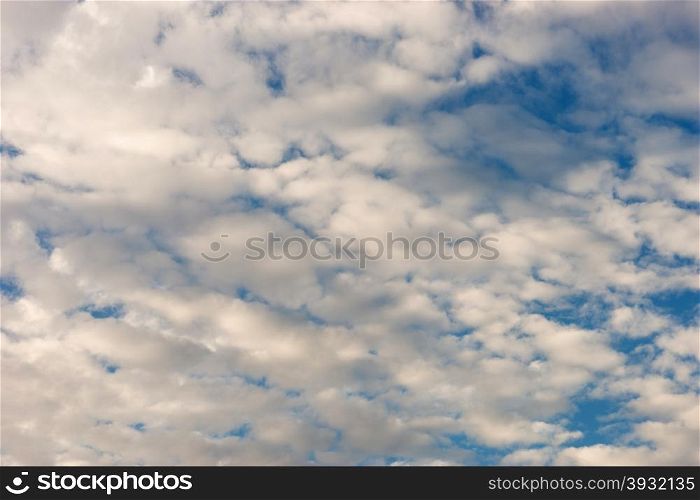 A perfect scene of contrast with clouds on a blue sky