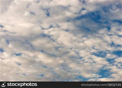 A perfect scene of contrast with clouds on a blue sky