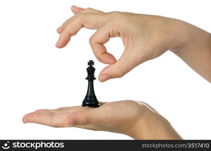 a photo of a chess piece being assassinated