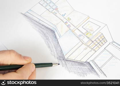 a photo of blue prints home Plans