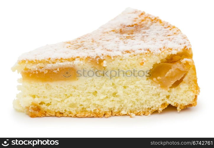 a piece of fresh charlotte apple cake