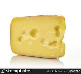 a piece of Swiss Cheese in a plastic package
