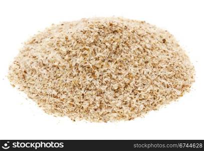 a pile of psyllium seed husks,dietary supplement, source of soluble fiber
