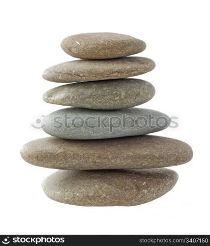 A pile of six stones of different dimensions