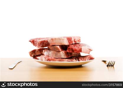 A plate of Steak