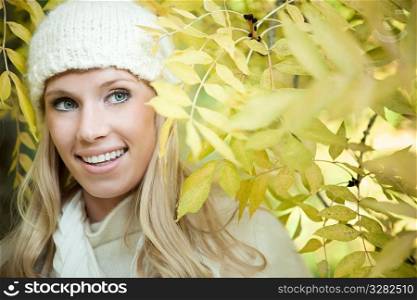 A portrait of a beautiful woman outdoor