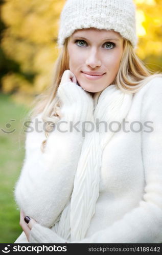 A portrait of a beautiful woman outdoor