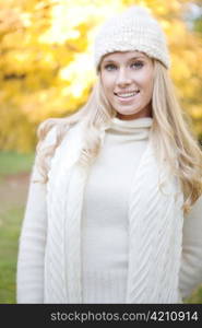 A portrait of a beautiful woman outdoor