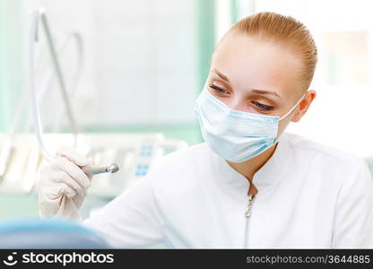 A portrait of a dental worker, dentist or assistant