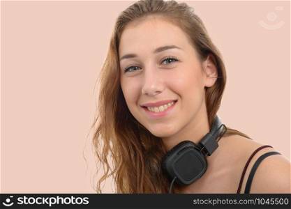 a portrait of a young woman with a beautiful smile