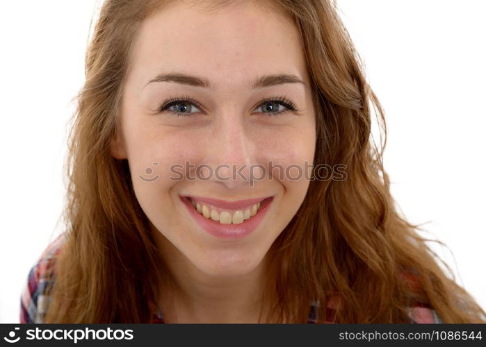 a portrait of a young woman with a beautiful smile