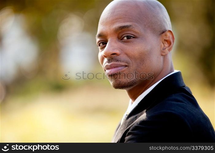 A portrait of an African American business man