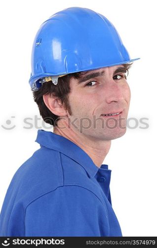 A portrait of construction worker.