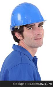 A portrait of construction worker.