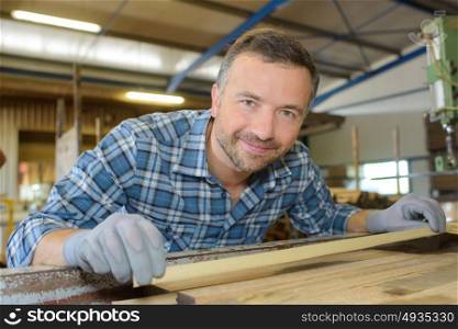 a portrait of male carpenter