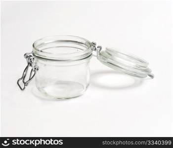 A Preserving Jar With A Hinged Lid