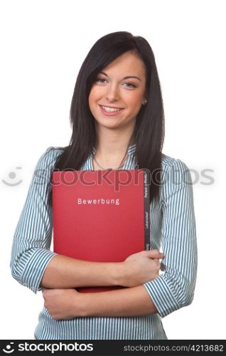 a pretty young girl, radiant with its application portfolio