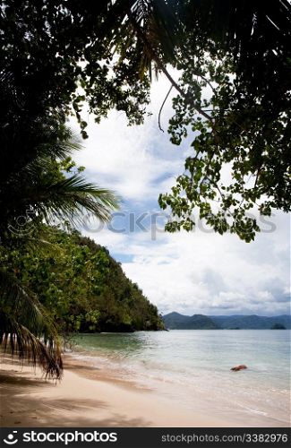 A private beach in Indonesia