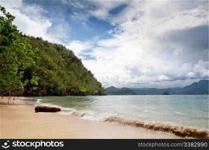 A private beach in Indonesia