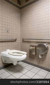 A public bathroom in an airport
