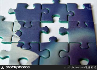A puzzle missing pieces.
