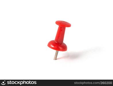A red Thumbtack isolated on a white background