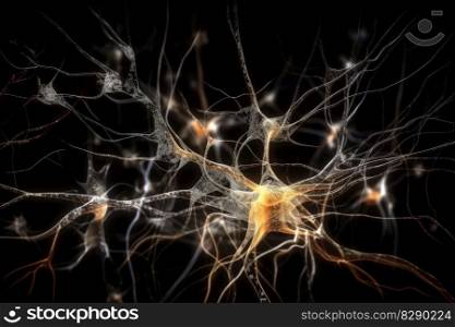 A representation of neuroplasticity the human brain created with generative AI technology