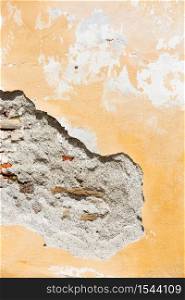 a retro wall with destroyed plaster