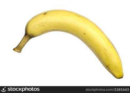 A ripe banana isolated on white background