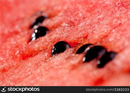 A ripe watermelon fruit background detail