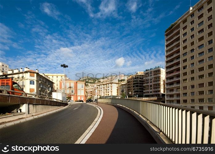 A road leading to the Gare de Monaco (Monaco Railway Station), Monte Carlo