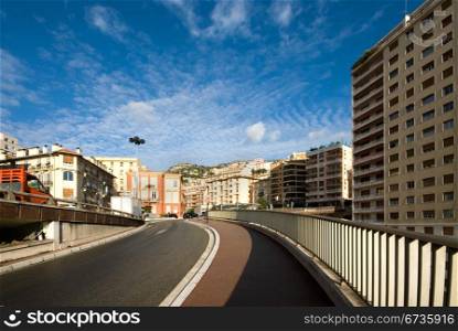 A road leading to the Gare de Monaco (Monaco Railway Station), Monte Carlo