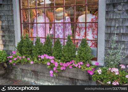 A rose tinted shop in Nantucket, MA