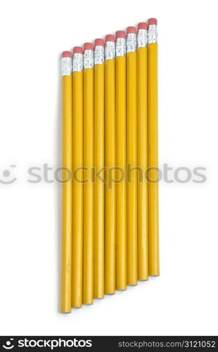 A Row Of Pencils Fresh Out Of The Pack.