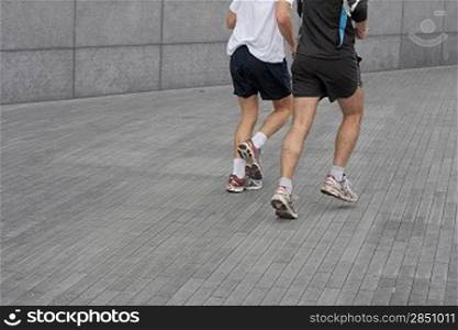 A runner running in the city