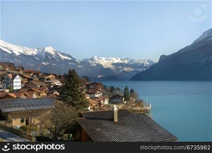 A scenic Swiss village on the shores of Lac Leman
