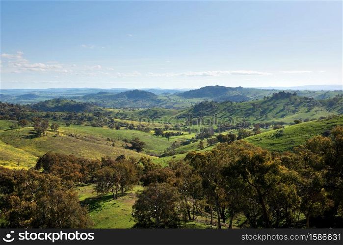 A scenic view between Wyangala and Cowra, in New South Wales, Australia
