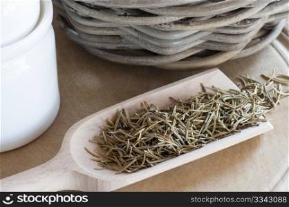 A Scoopful of The dried herb Rosemary