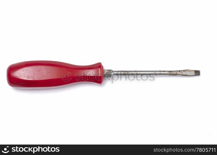 A screwdriver on white background